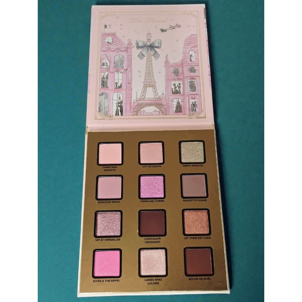 TOO FACED Christmas In PARIS‎ 12 Eyeshadow Palette LIMITED EDT 0.35oz NEW